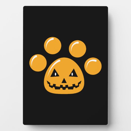 Halloween Dog Paw Fotoplatte (Vorderseite)