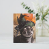 Halloween Dog Postkarte (Stehend Vorderseite)