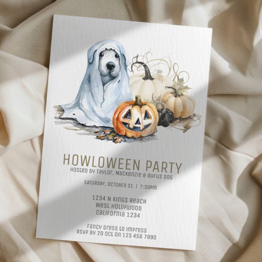 Halloween Dog Themed Party Howloween Spaß Einladung