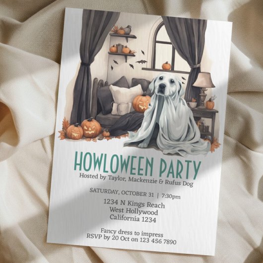 Halloween Dog Themed Party Howloween Spaß Einladung