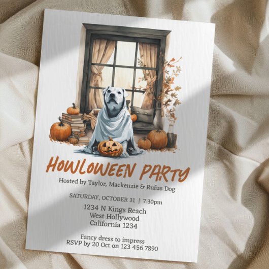 Halloween Dog Themed Party Howloween Spaß Einladung