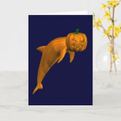Halloween Dolphin Karte (Gelbe Blume)
