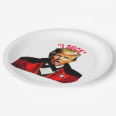 Halloween Donald Funny Anti-Politisch Pappteller (Schrägansicht)