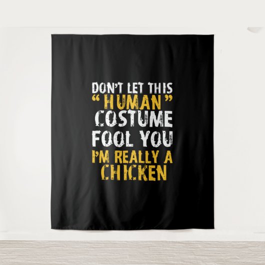 Halloween Dont Human Costume Fool Im Chicken Wandteppich (Vorderseite)