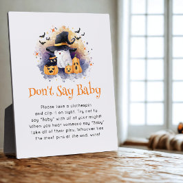 Halloween 'Don't Say Baby' Baby Shower Game Fotoplatte