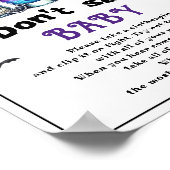 Halloween "Don't Say Baby" Baby Shower Game Poster (Ecke)