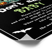 Halloween "Don't Say Baby" Baby Shower Game Poster (Ecke)