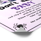 Halloween "Don't Say Baby" Baby Shower Game Poster (Ecke)