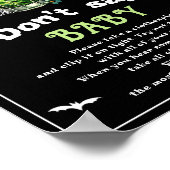 Halloween "Don't Say Baby" Baby Shower Game Poster (Ecke)