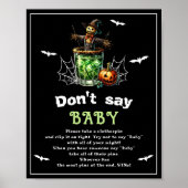 Halloween "Don't Say Baby" Baby Shower Game Poster (Vorne)