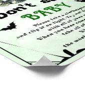 Halloween "Don't Say Baby" Baby Shower Game Poster (Ecke)
