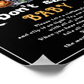 Halloween "Don't Say Baby" Baby Shower Game Poster (Ecke)