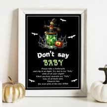 Halloween "Don't Say Baby" Baby Shower Game