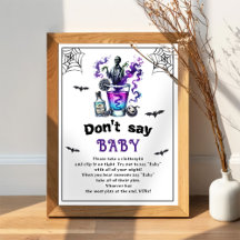 Halloween "Don't Say Baby" Baby Shower Game