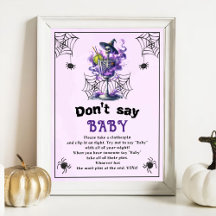 Halloween "Don't Say Baby" Baby Shower Game