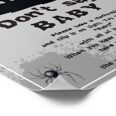 Halloween "Don't Say Baby" Baby Shower Game Poster (Ecke)