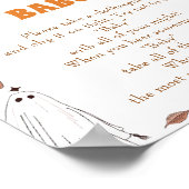 Halloween "Don't Say Baby" Baby Shower Game Poster (Ecke)