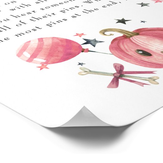 Halloween "Don't Say Baby" Baby Shower Game Poster (Ecke)