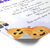 Halloween "Don't Say Baby" Baby Shower Game Poster (Ecke)