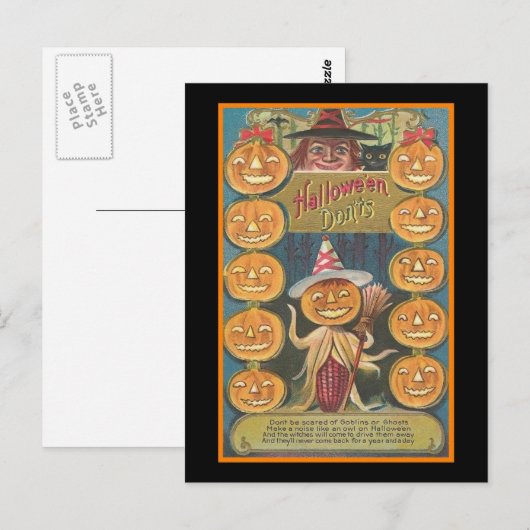 Halloween Donts Postkarte (Vorne/Hinten)