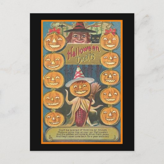Halloween Donts Postkarte (Vorderseite)