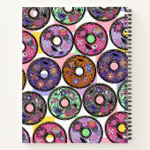 Halloween Donuts Muster mit spöttischen Toppen Notizblock (Rückseite)