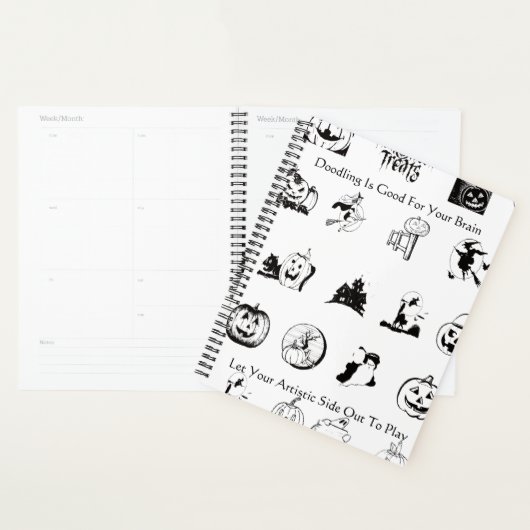 Halloween-Doodle-Kalender Planer (Anzeige)