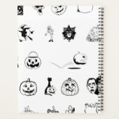 Halloween-Doodle-Kalender Planer (Rückseite)