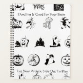 Halloween-Doodle-Kalender Planer (Vorderseite)