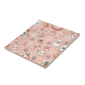 Halloween Doodle Pattern mit Ghosts & Pumpkins Fliese (Seite)