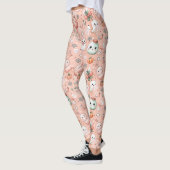 Halloween Doodle Pattern mit Ghosts & Pumpkins Leggings (Links)