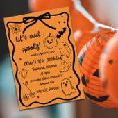 halloween doodle spooky saison Mädchen Geburtstag Einladung