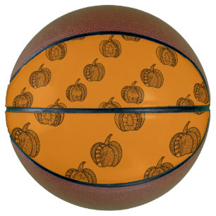 Halloween Doodles boho mandala Kürbis Herbst Basketball