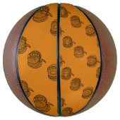 Halloween Doodles boho mandala Kürbis Herbst Basketball (Vertikal)