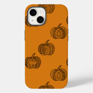 Halloween Doodles boho mandala Kürbis Herbst Case-Mate iPhone 14 Hülle