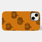 Halloween Doodles boho mandala Kürbis Herbst Case-Mate iPhone Hülle (Rückseite (Horizontal))