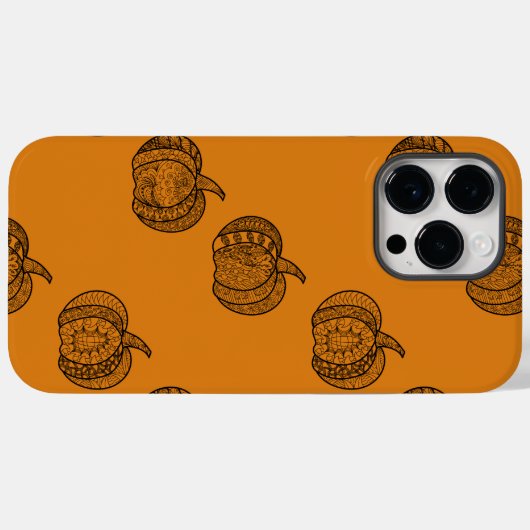 Halloween Doodles boho mandala Kürbis Herbst Case-Mate iPhone Hülle (Rückseite (Horizontal))