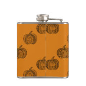 Halloween Doodles boho mandala Kürbis Herbst Flachmann (Rückseite)