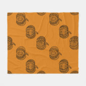 Halloween Doodles boho mandala Kürbis Herbst Fleecedecke (Vorderseite (Horizontal))
