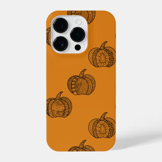 Halloween Doodles boho mandala Kürbis Herbst iPhone Hülle (Rückseite)