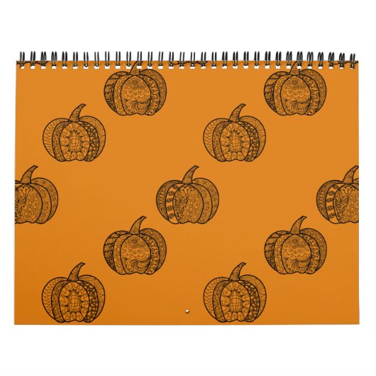 Halloween Doodles boho mandala Kürbis Herbst Kalender (Titelbild)
