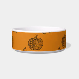 Halloween Doodles boho mandala Kürbis Herbst Napf