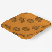 Halloween Doodles boho mandala Kürbis Herbst Pappteller (Gewinkelt)