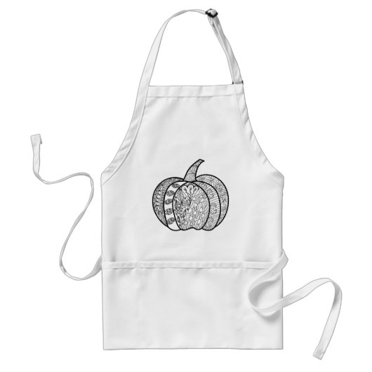 Halloween Doodles boho mandala Kürbis Herbst Schürze (Vorne)