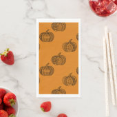 Halloween Doodles boho mandala Kürbis Herbst Serviette (Beispiel)