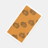 Halloween Doodles boho mandala Kürbis Herbst Serviette (Ecke)