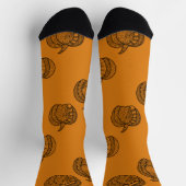 Halloween Doodles boho mandala Kürbis Herbst Socken (Oben)