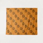 Halloween Doodles boho mandala Kürbis Herbst Wandteppich (Vorderseite (Horizontal))