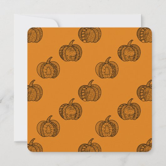 Halloween Doodles boho zentwinkeln Kürbis Herbst (Vorderseite)