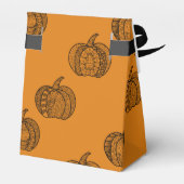 Halloween Doodles boho zentwinkeln Kürbis Herbst Geschenkschachtel (Rückseite)